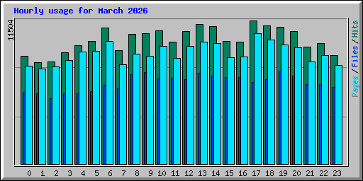 Hourly usage for March 2026